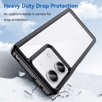 Outer Space Ümbris with gel frame jaoks Xiaomi Redmi Note 13 Pro - must