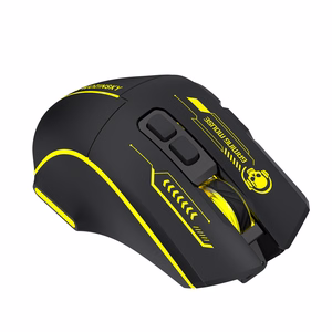 Wozinsky WMGB-1181 Wireless Optical Gaming Mouse 3200 DPI with Built-in Battery and Backlight - Black and Yellow
