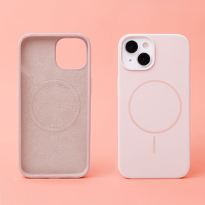 Silikoon Thin Mag ümbris for iPhone 16e / 17e heleroosa
