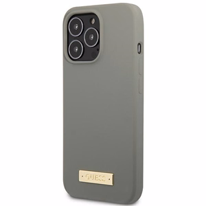 Guess GUHMP13LSPLG iPhone 13 Pro / 13 6.1" hall/hall hard ümbris Silicone Logo Plate MagSafe