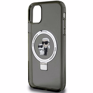 Karl Lagerfeld Ring Stand Karl&Choupette MagSafe ümbris jaoks iPhone 11 / Xr - must