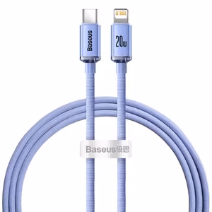 USB Кабель Baseus "CAJY000205" фиолетовый Type-C / Lightning 200см (до 20W)