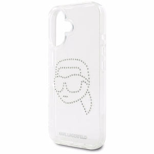 Karl Lagerfeld IML Rhinestones Karl Head Ümbris jaoks iPhone 16 Clear