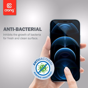 Crong 3D Armor Glass 9H karastatud ekraanikaitseklaas seadmele iPhone 12 Mini antibakteriaalse kaitsega, paigaldusraamiga