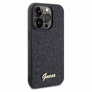 Guess Disco Metal Script ümbris jaoks iPhone 14 Pro Max - must