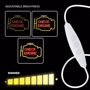 Neon PLEXI LED CHECK ENGINE kollane punane NNE21 Neolia