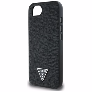 Guess Grained Triangle MagSafe ümbris jaoks iPhone 16e - must