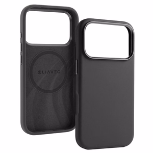 Liavec Silky чехол с металлической рамкой камеры для Iphone 17 Pro Max черный