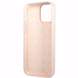 Guess GUHCP13XLSLMGLP iPhone 13 Pro Max 6.7" light roosa/light roosa hardcase Silicone Script kuldne Logo