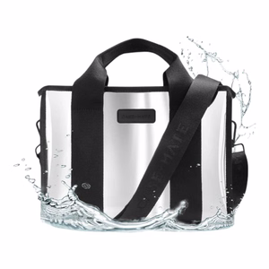 Case-Mate Mini Travel Tote Bag vett hülgav reisi- ja õlakott, Silver Chrome