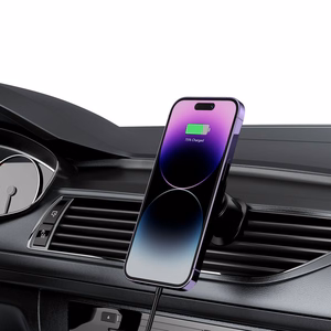 Tech-Protect MM15W-V1 Car Phone Hoidja koos MagSafe 15W Induktiivne Laadija jaoks Air Vent - must