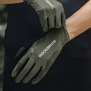 Rockbros 16110006002 shock-absorbing cycling gloves size M - green and black