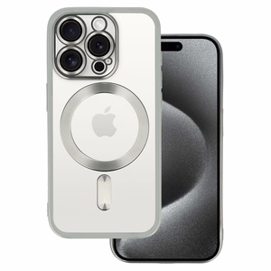 Metallic Magsafe Ümbris jaoks Iphone 16 Pro Hõbedane