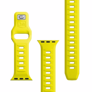 3mk silikoonrihm Apple Watchile, 38/40/41/42 mm, kollane, väike suurus