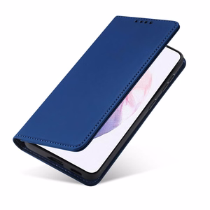 Magnetkaardi ümbris Samsung Galaxy S22 + (S22 Plus) Kott rahakott kaardihoidja sinine