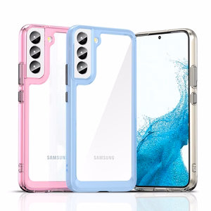 Outer Space Case for Samsung Galaxy S23+ cover with a flexible frame blue