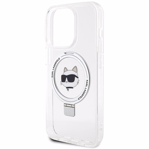 Karl Lagerfeld KLHMP15XHMRSCHH iPhone 15 Pro Max 6.7" белый/белый жёсткий чехол Ring Stand Choupette Head MagSafe
