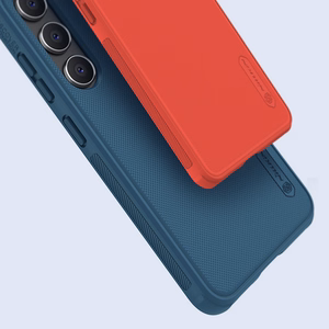 Чехол Nillkin Super Frosted Shield Pro для Samsung Galaxy S23+ бронированный + подставка для телефона красный