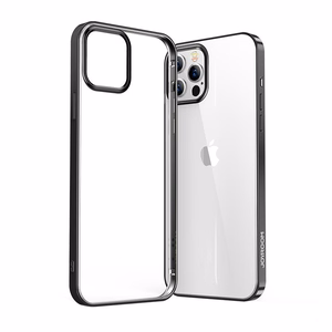 Joyroom Uus ilus seeria ultra õhuke ümbris galvaniseeritud raamiga iPhone 12 Pro Max jaoks must (JR-BP796)