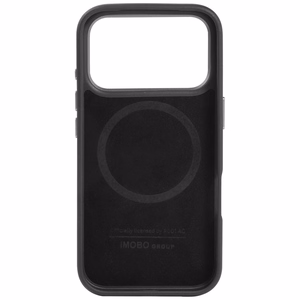 Audi R8 Genuine Leather MagSafe Ümbris jaoks iPhone 17 Pro - Must and Punane