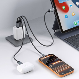 Tech-Protect NCA65W-GAN 3-portiline 65W seinalaadija - valge