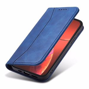 Magnet Fancy Case ümbris iPhone 14 Pro flip cover rahakott stend sinine