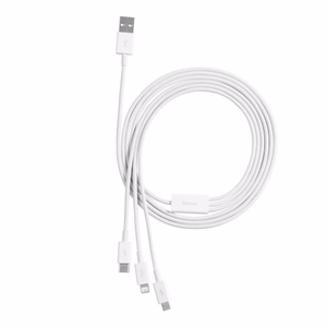 USB kaabel Baseus 3in1 Superior valge 150cm (kuni 3.5A)