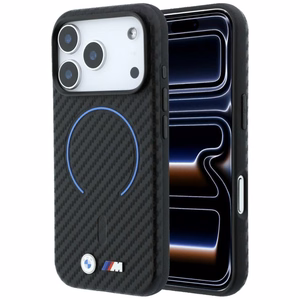 BMW M Carbon Printed Ring MagSafe-ümbris iPhone 17 Pro Max / 18 Pro Max jaoks, must