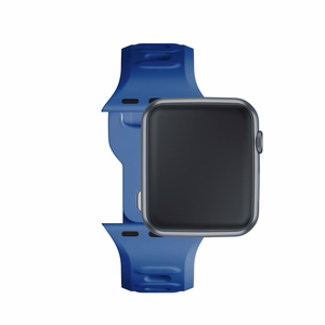 3mk silikoonrihm Apple Watchile, 38/40/41/42 mm, sinine, väike suurus