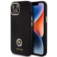 Guess Silicone Logo Strass 4G Ümbris jaoks iPhone 15 - must