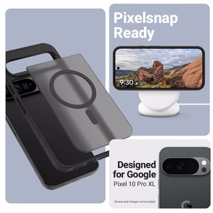 Crong Hybrid Matte Magnetic MagSafe ümbris seadmele Google Pixel 10 Pro XL, must