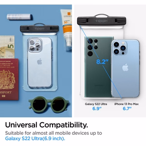 Spigen Aqua Shield A601 universaalne veekindel ümbris, läbipaistev