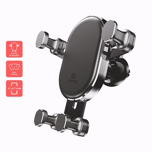 Crong Gravity Auto-Lock raskusjõul töötav auto telefonihoidik 4.7–6.5" telefonidele, must