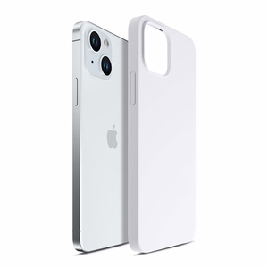 3mk Hardy Silicone MagCase jaoks iPhone 15 - valge and hõbedane