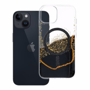 Чехол Golden для iPhone 13 / 14, совместимый с MagSafe, черный