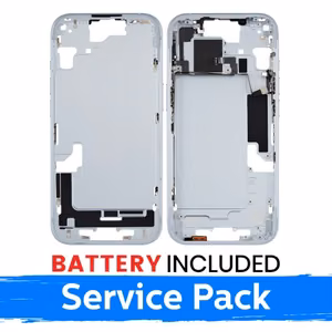 Mid-Frame Housing Apple iPhone 15 Mid-Frame Housing + Battery / Blue / (Service Pack)