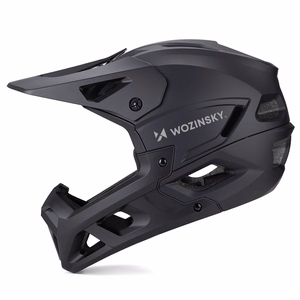 Wozinsky kogu nägu kattev jalgrattakiiver eemaldatava visiiriga, 60–62 cm, must