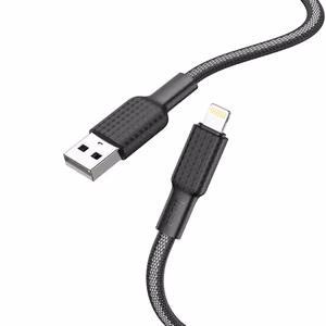 Kaabel USB A to Lightning Hoco 2,4A 1 m X69 must valge