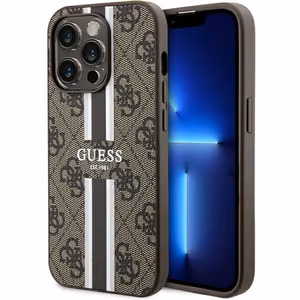 Guess 4G Printed Stripes MagSafe ümbris jaoks iPhone 15 Pro - brown