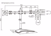 Dual Monitor 13"-27" Desk Alus