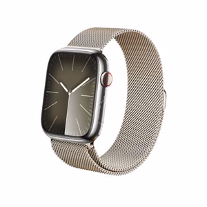 Crong Milano Steel roostevabast terasest rihm Apple Watch 44 / 45 / 46 / 49 mm, šampanjavärvi