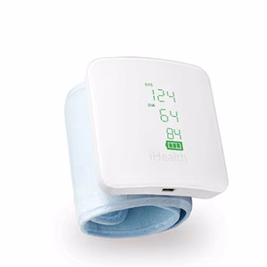 iHealth Wrist Blood Pressure Monitor BP7S White Blood pressure readings are stored on the secure, free, HIPAA compliant iHealth Cloud. Monitor blood pressure and pulse trends with intuitive charts and share data with your doctor in PDF or
