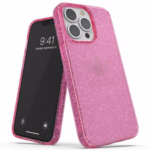 Adidas OR kaitsev läbipaistev ümbris Glitter iPhone 13 Pro / iPhone 13 jaoks - roosa