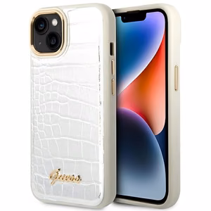 Guess GUHCP14SHGCRHS iPhone 14 6.1 "hõbedane / hõbedane hardcase Croco Collection