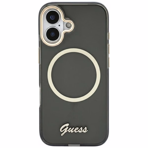 Guess IML Script Metal MagSafe Ümbris for iPhone 17 - must
