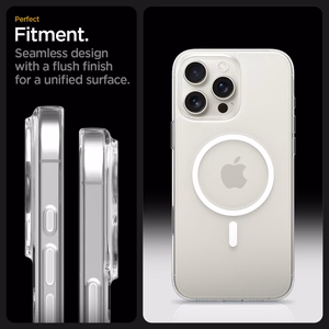Spigen Thin Fit MagSafe Ümbris jaoks iPhone 16 Pro - Läbipaistev and valge