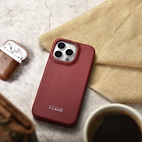 iCarer CE Premium Leather Folio Case iPhone 14 Pro Max Magnetic Flip Cover MagSafe Red (WMI14220716-RD)