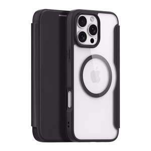 Чехол Dux Ducis Skin X Pro с MagSafe и флипом для iPhone 16 Pro - чёрный