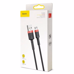 Baseus Cafule Micro USB kaabel 2A, 3 m, must/punane