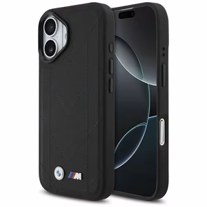 BMW M Quilted Logo MagSafe iPhone 17 Ümbris - Must